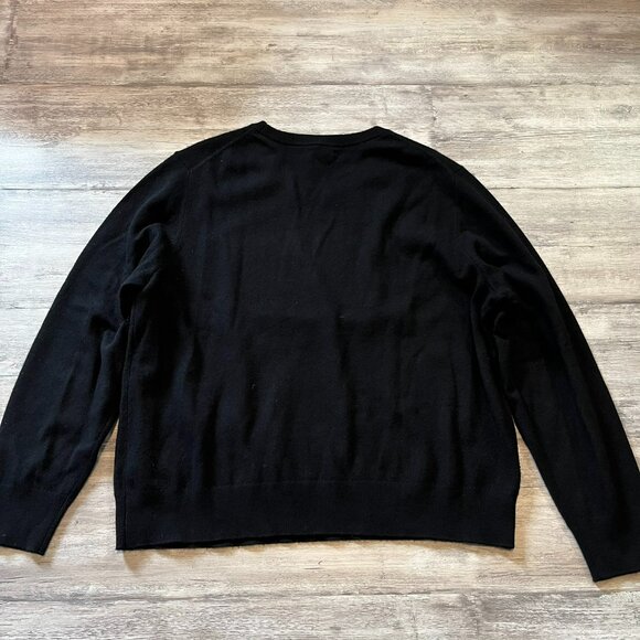 Quince Mongolian Cashmere Crewneck Sweater, Black, Size XL - Picture 6 of 10